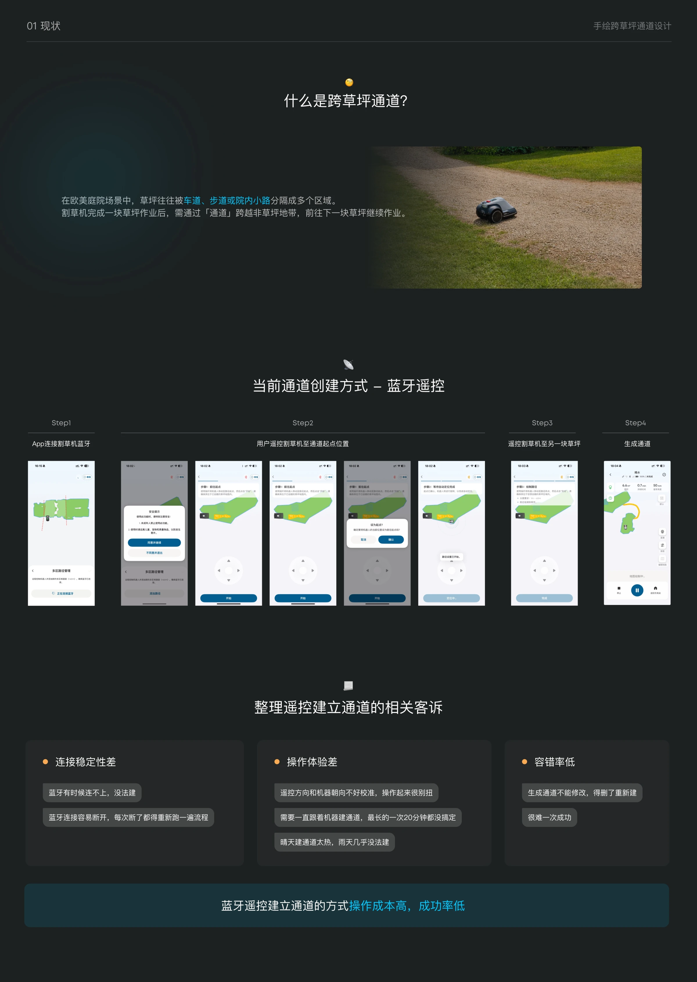 手绘跨草坪通道设计